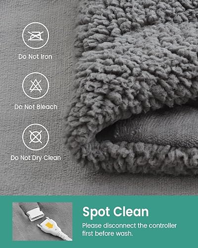 Miniatura 6 de immtree Manta Térmica con Peso, Manta Térmica con Peso 2 en 1 de 12 libras Tamaño Individual para Adultos, Mantas con Peso de Forro Polar Sherpa