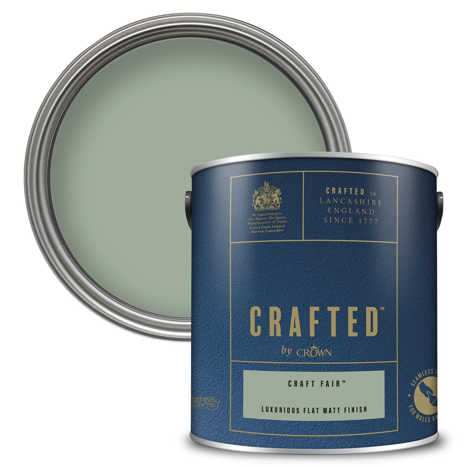 Crown Crafted Walls & Wood Flat Matt Paint 2.5L