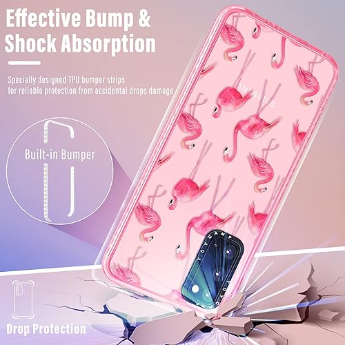 Miniatura 4 de Toycamp Funda para Samsung Galaxy S20 de 6.2 pulgadas  para mujeres, bonito diseño de dibujos animados de flamenco, niñas y adolescentes, bonita
