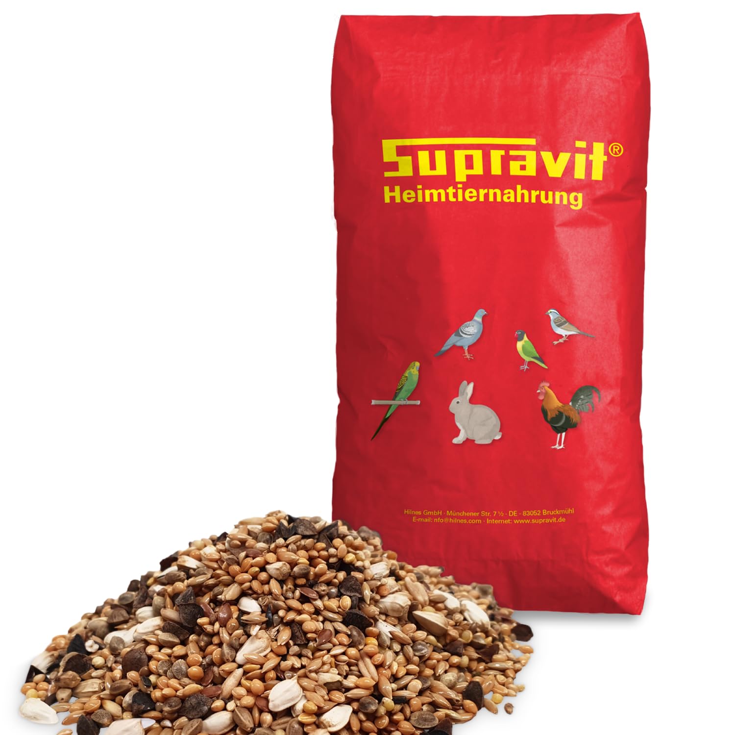 Supravit Vogelfutter Großsittiche Spezial 25kg - leicht bekömmliches Sittich Futter ohne Sonnenblumenkerne I schmackhaftes Alleinfutter für Ziervögel & Papageien