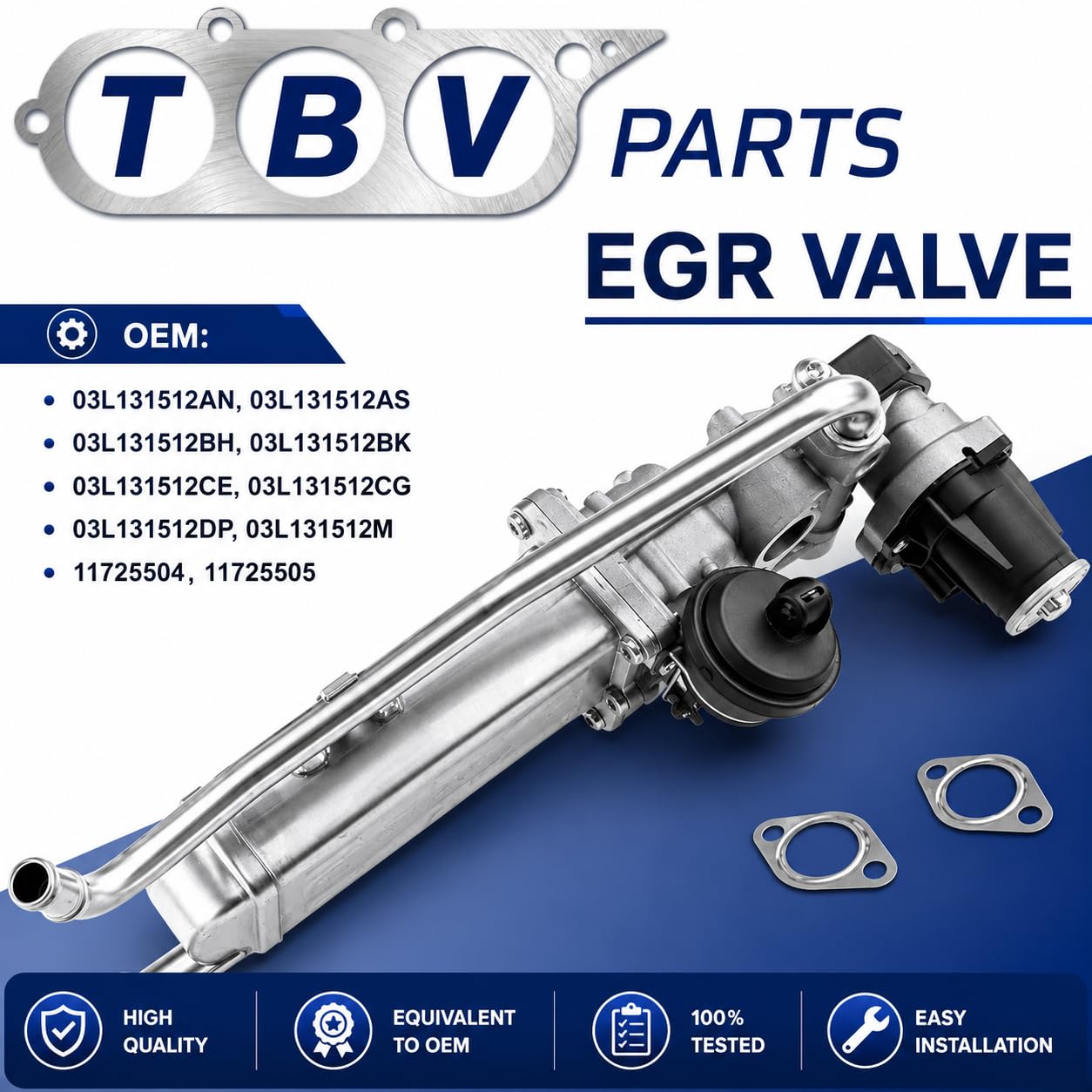 Válvula EGR 1.6 TDI CAY 03L131512AN 03L131512AS 03L131512BH 03L131512CE 03L131512CG 03L131512DP EGR Válvula para A1 Ibiza IV Toledo IV Fabia II Polo V