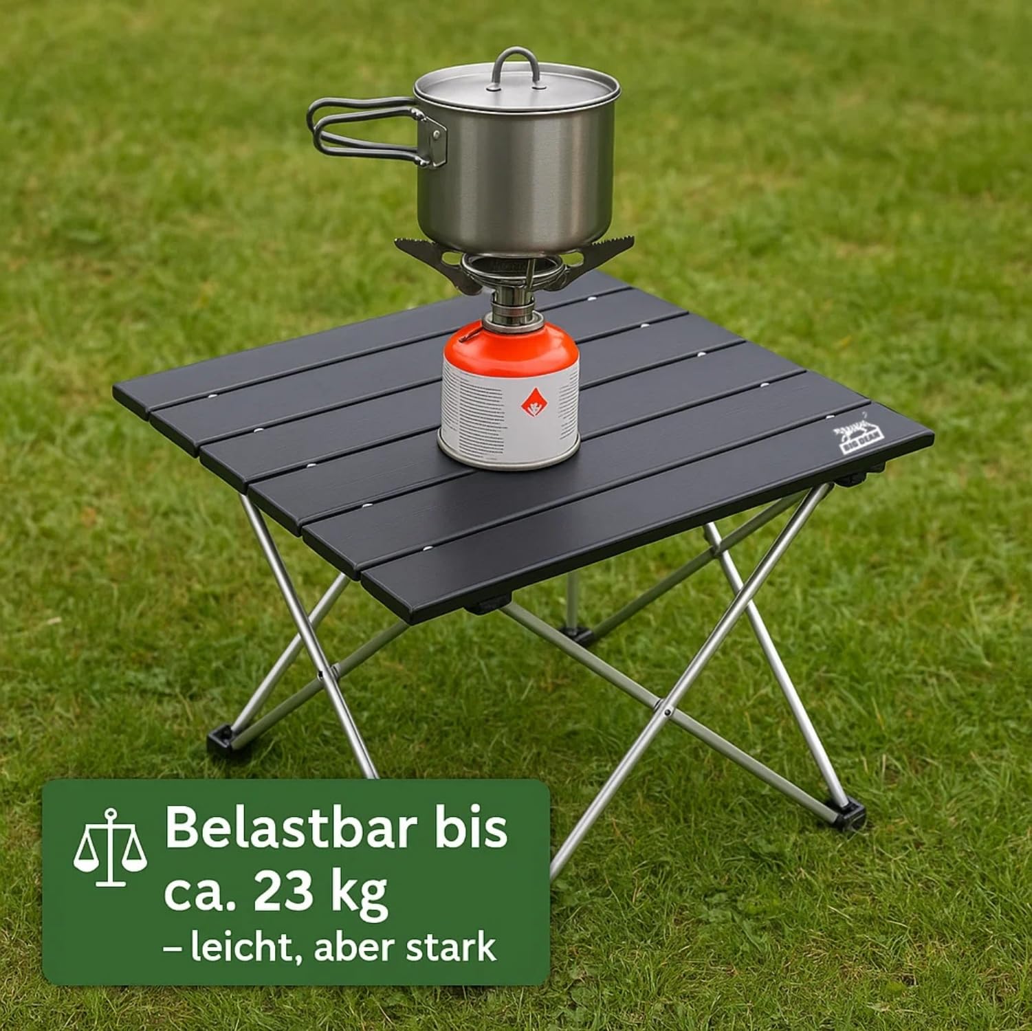 BigDean Kleiner Campingtisch faltbar Ultraleicht Kleiner Klapptisch - Campingtisch klein Camping Tisch Klapptisch klein