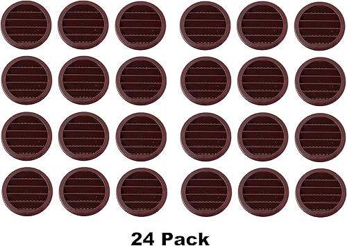 Vista 91 de 2.5 "rejilla redonda de plástico Soffit rejilla de ventilación de aire para reptiles cubierta (6, blanco)