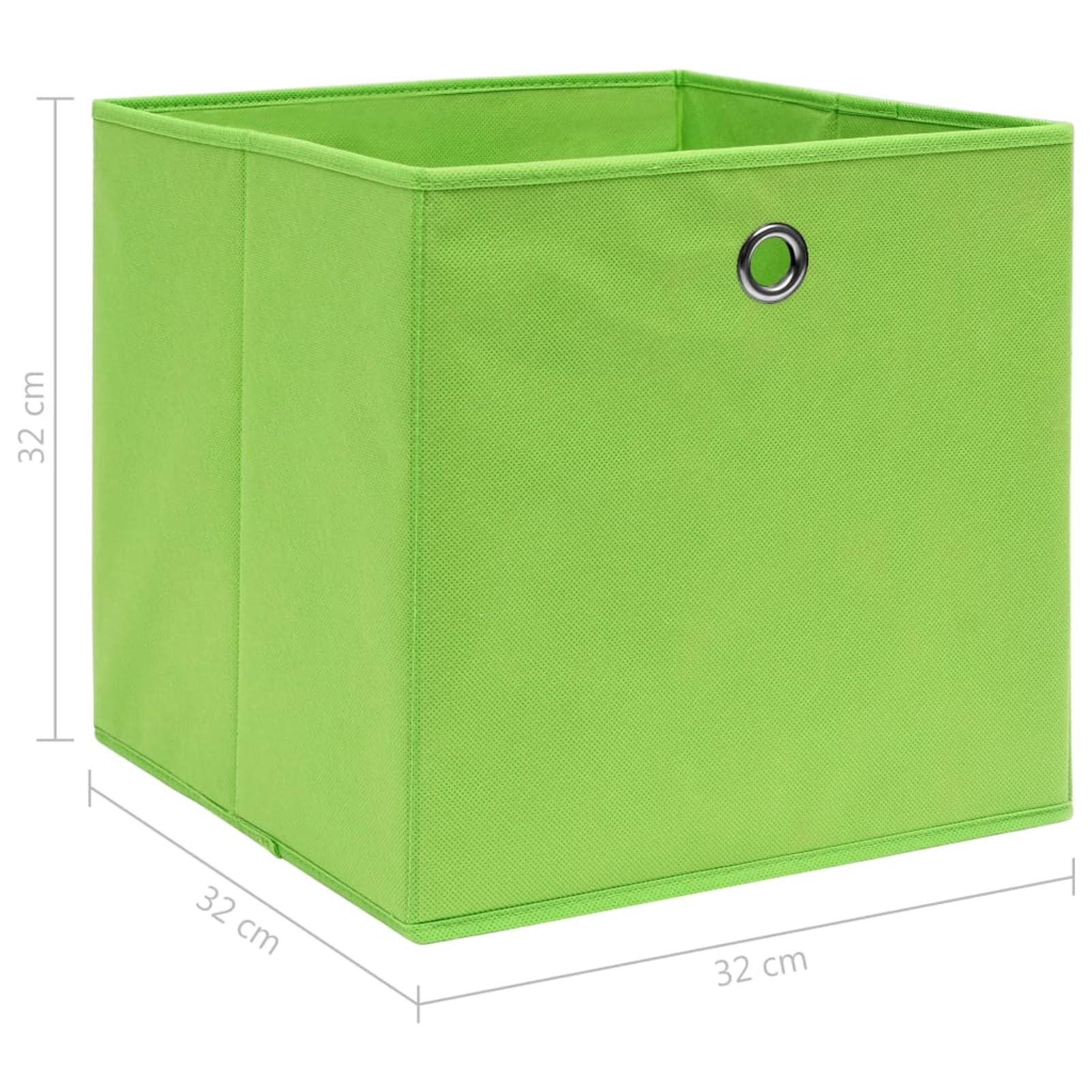 JUDYY Aufbewahrungsboxen 10 STK Spielzeugkiste, Aufbewahrungskiste, Kleideraufbewahrung, Kleideraufbewahrung & Organisation, Grün 32×32×32 cm Stoff
