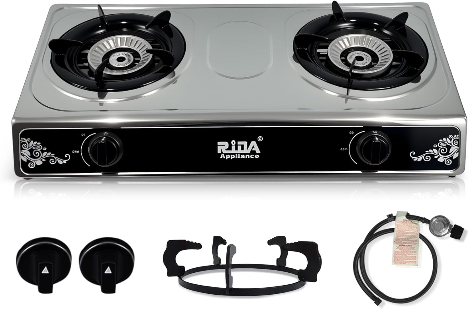 Portable 2-Burner Propane Stove for Camping, RVs & Emergencies Portable 2-Burner Propane Stove for Camping, RVs & Emergencies