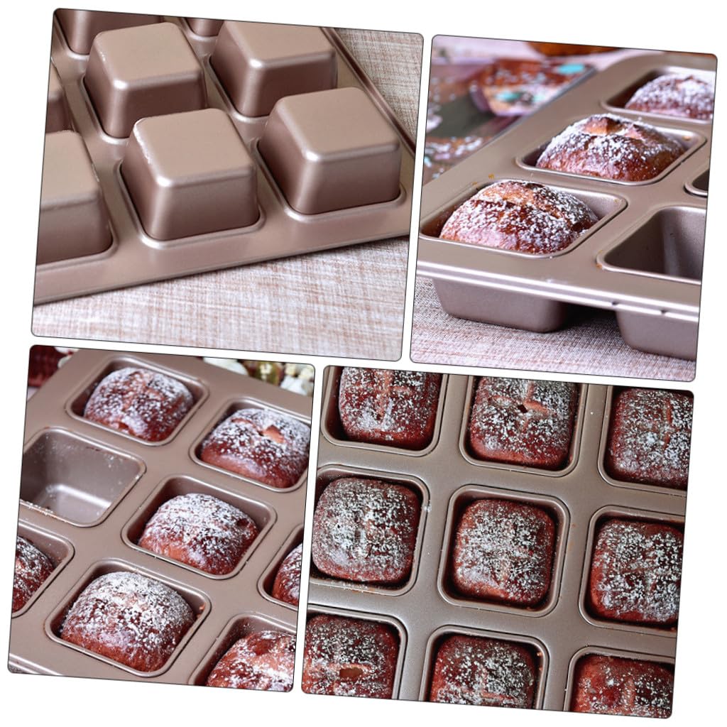 Artibetter Moule à Pâtisserie 9 Compartiments en Acier Carbone Facile à Nettoyer Carré Antiadhésif pour Gâteaux et Desserts Maison