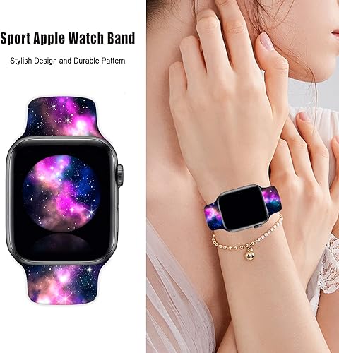 Miniatura 35 de Watch Band Compatible with Apple Watch 38mm 40mm 41mm 42mm 44mm 45mm for Women Men Sport Silicone Wristbands Strap for IWatch Series 7 6 5 4 3 2 1