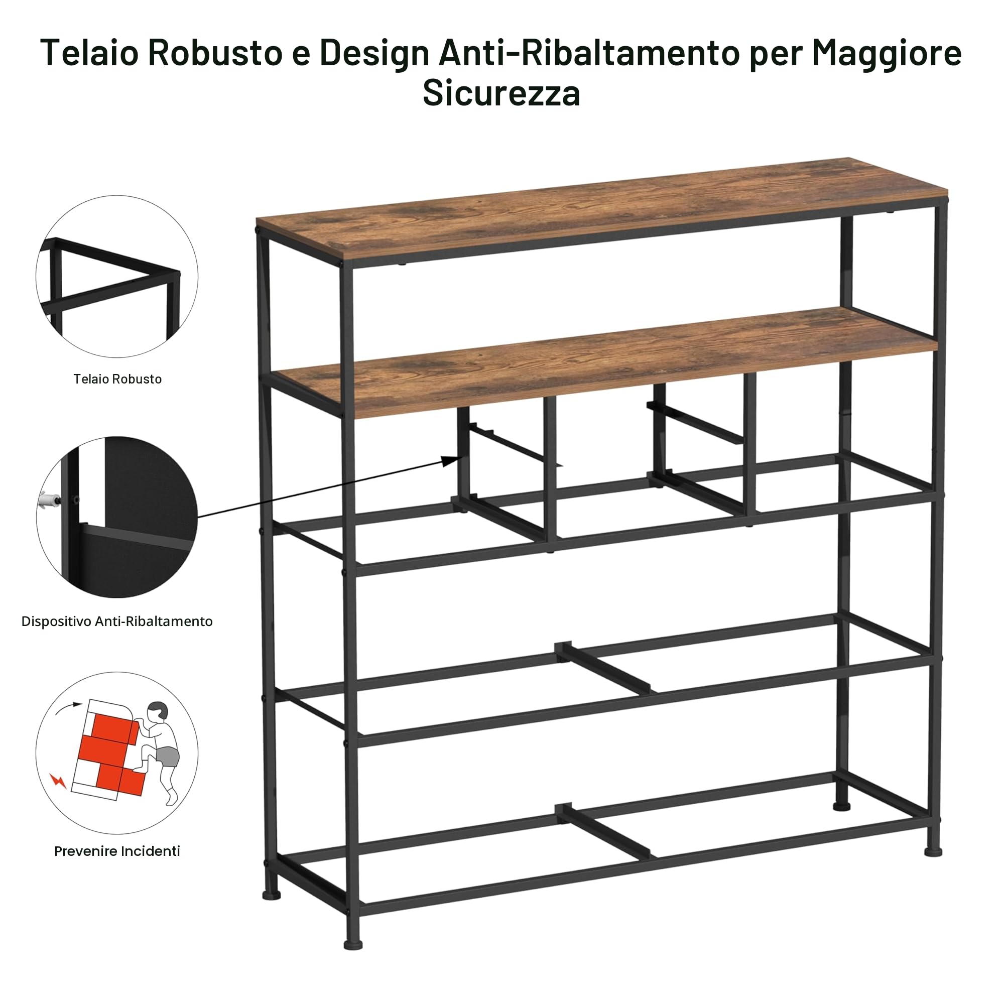 VEDECASA Comò con 8 cassetti in tessuto, tavolo da trucco in stile boemo, supporto TV per camera da letto, credenza con piano in legno, cassetti in tessuto e struttura in metallo, per soggiorno