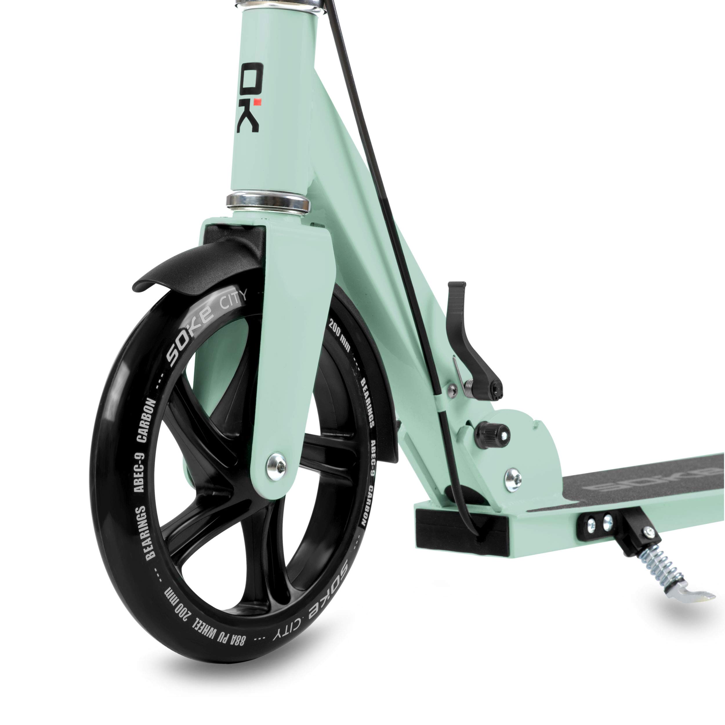 SOKE CITY Recreation Cooter for Adult Users, Teens and Children - for Adults, Boys, Girls and Children - ABEC-9 Bearings - Adult Scooters with Large Wheels 20 cm