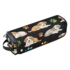 Dogs Colorful Tracks Hair Tools Travel Bag Portable Hair Accessory Organizer with Heat Resistant Mat 2 in 1