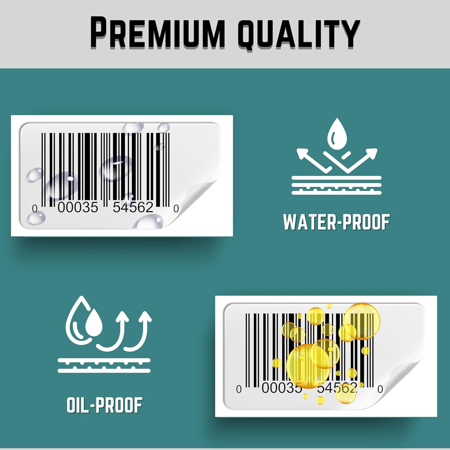 Double Dragon, 1,000 Direct Thermal Labels, 89mm x 36mm, Premium Coated, Self-Adhesive White Stickers, for Zebra, MUNBYN, Toshiba, Citizen, Eltron Printers and More