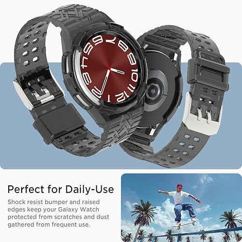 Miniatura 6 de Miimall Correa de repuesto para Samsung Galaxy Watch 6 Classic de 1.693 in, impermeable, antiarañazos, agradable al tacto, pulseras deportivas de