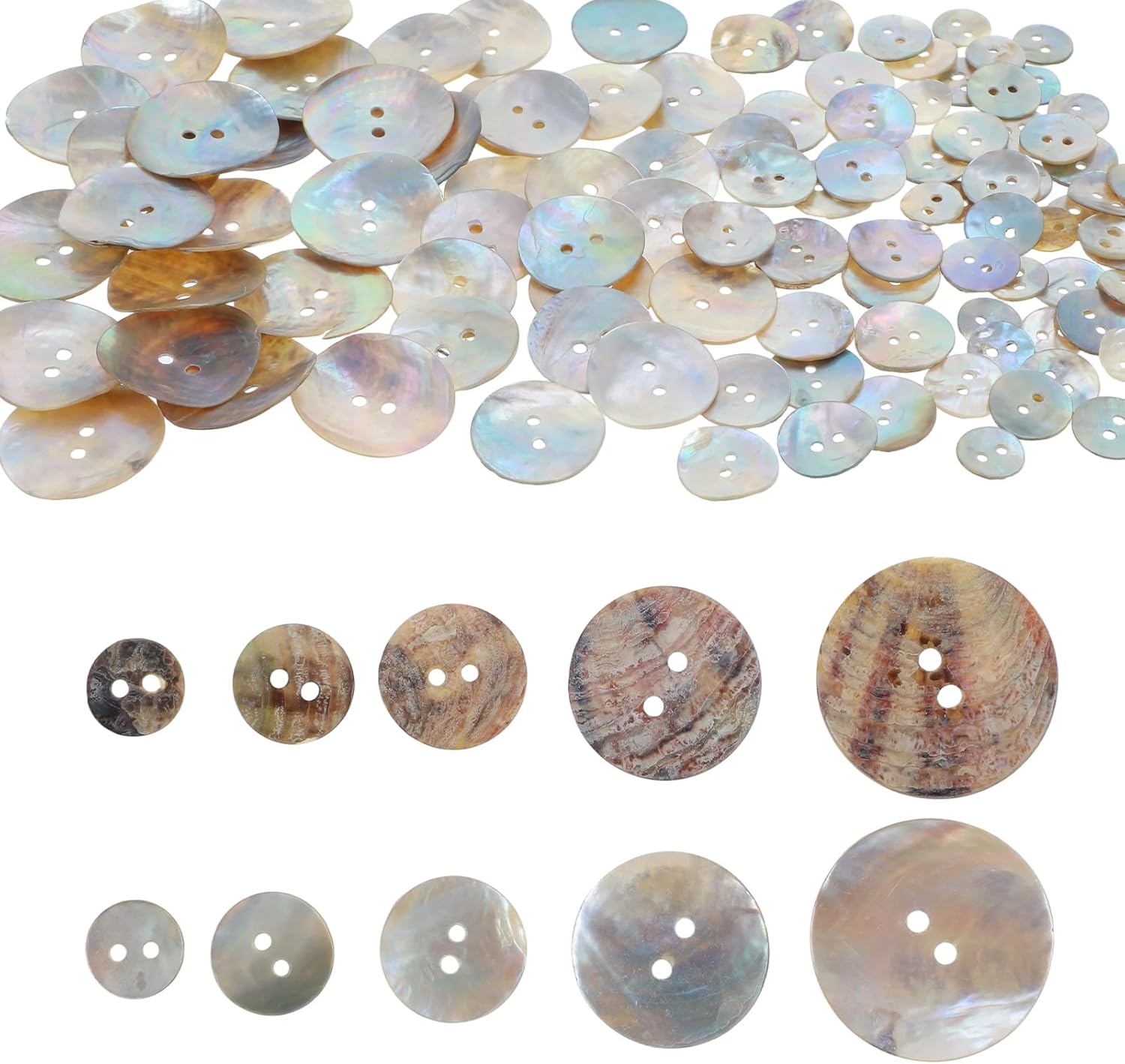 Amazon.com: Ymapinc Natural Shell Sewing Buttons for Clothes, 100pcs ...