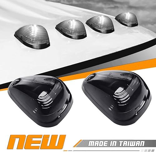 Miniatura 8 de Juego de 5 luces LED HERCOO para el techo de la cabina de vehículos Ford F150 F250 F350 F450 F550, Ambar