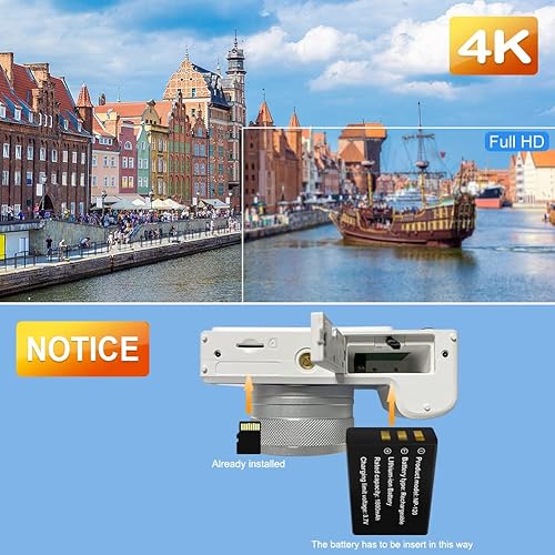 Miniatura 2 de Cámaras digitales para fotografía 4K 48MP Vlogging Cámara digital de enfoque automático con punto de zoom digital 18X y cámaras digitales de disparo