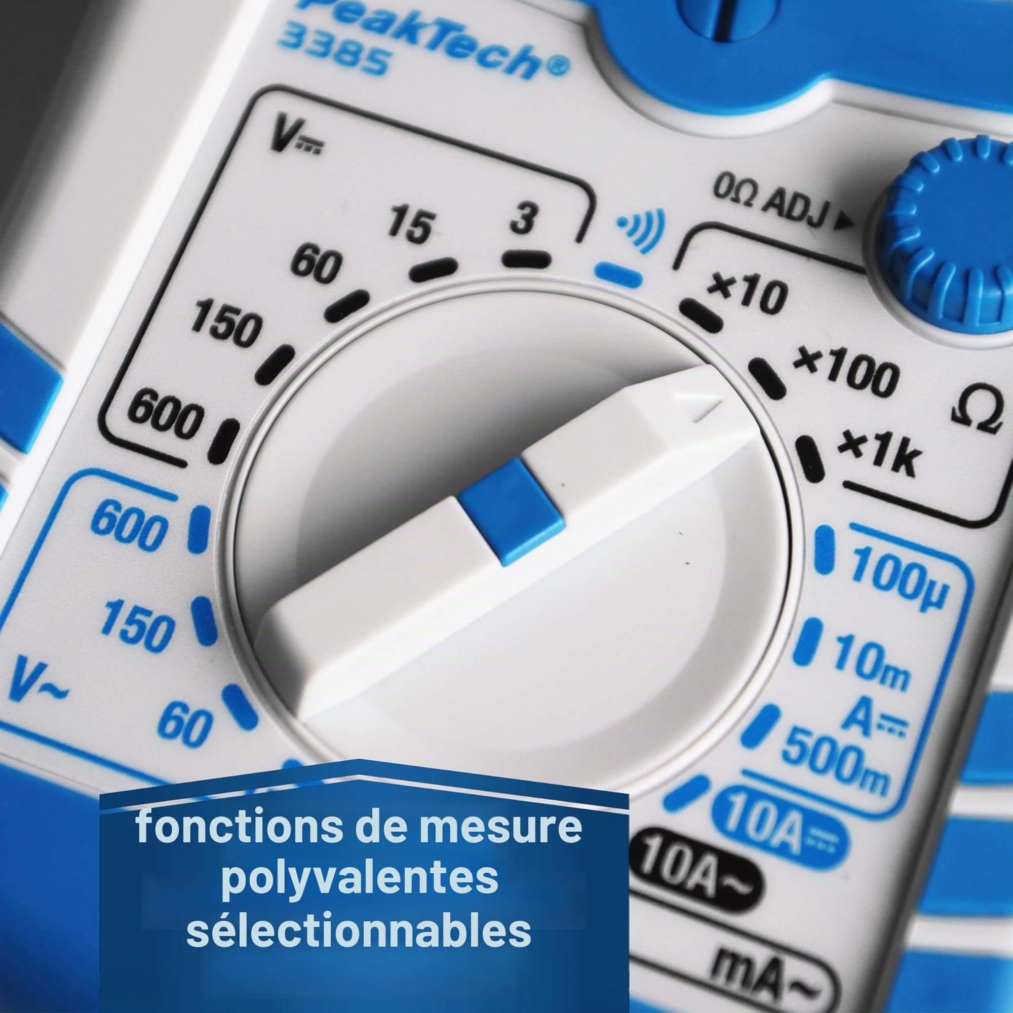 PeakTech P 3385 Multimètre analogique 600V AC DC 10A