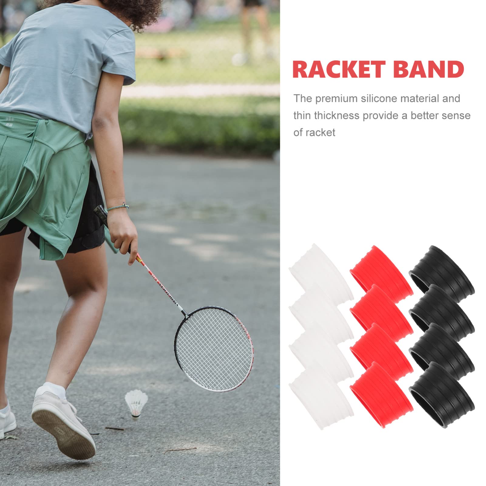 BESTonZON Grip per Racchette Tennis E Badminton Protezione Antiscivolo Riutilizzabile Accessori Professionali per Racchette Compatibile con Vari Sportivi 15 * 2