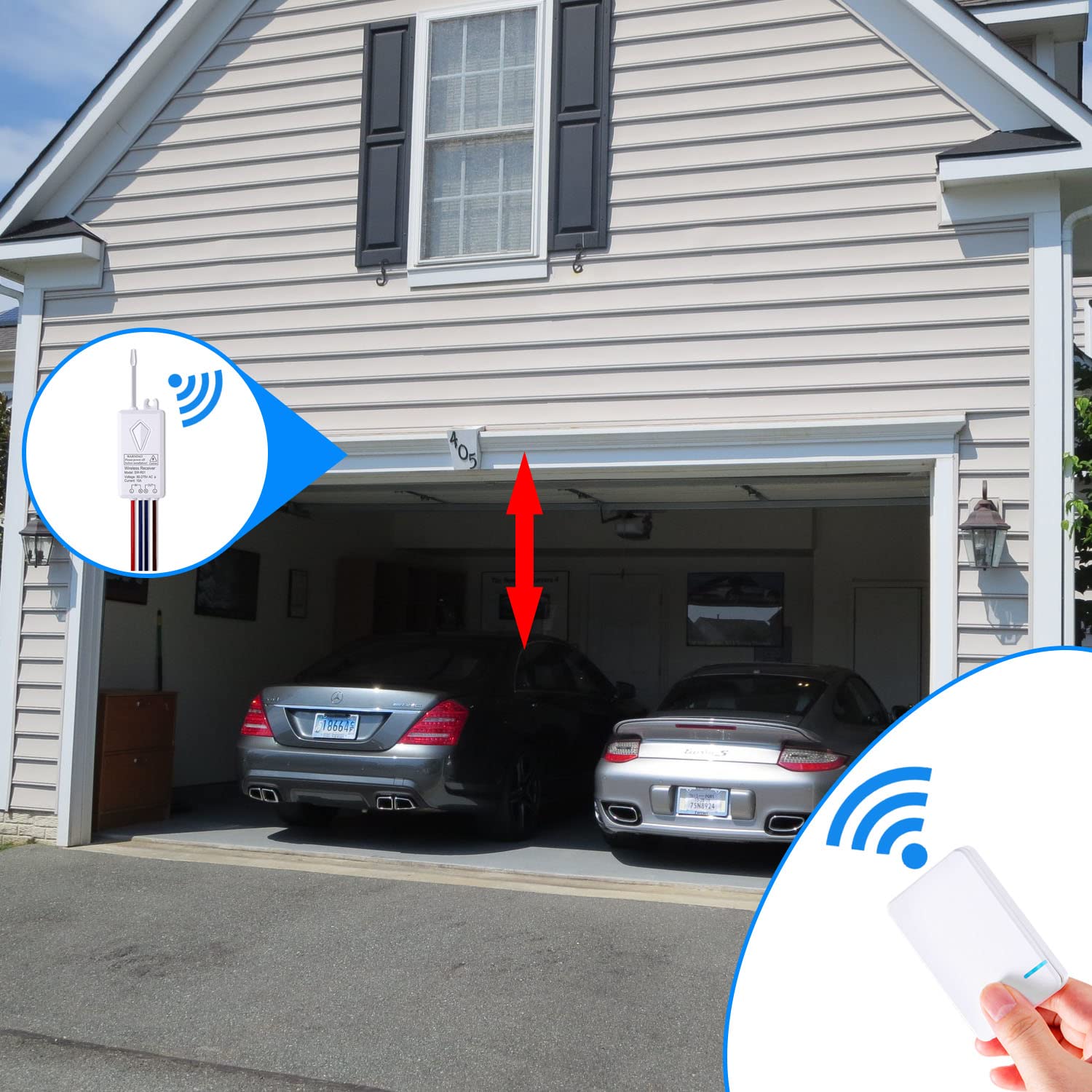 Mengshen Interruttore Senza Fili 8V-24V, Telecomando Relè Trasmettitore E Ricevitore Sicuro Universale Per Luci Garage Apriporta Fotocamera Motore Camper Dispositivi A Bassa Tensione