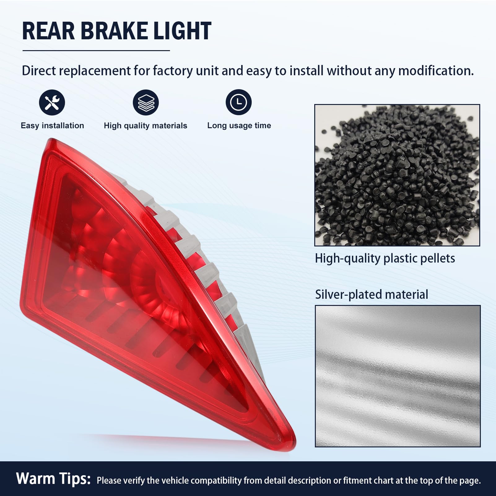 Terza Luce di Freno Stop Luce Freni Rosso Compatibile con NV400 Master Movano 265900021R