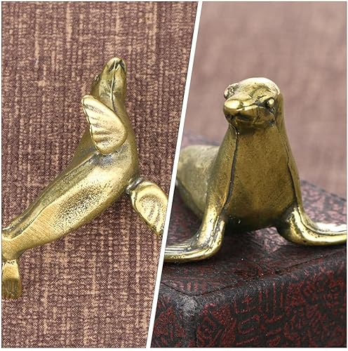 Miniatura 6 de Cabilock Little Seal - Mini adorno de escritorio de 1.61 pulgadas, sello decorativo, coleccionable, estilo retro, decoración creativa para el hogar