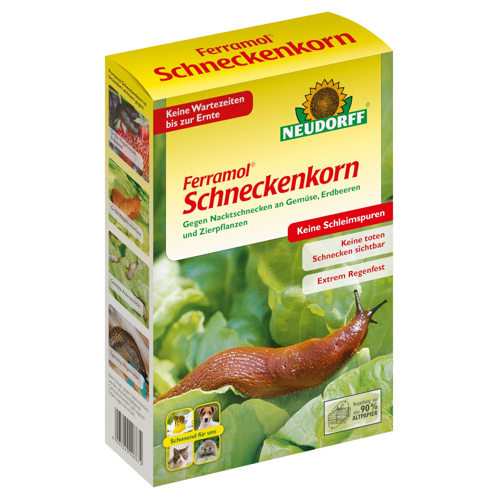 gardopia Spar pacchetto: 6 X 2 kg Neudorff Ferramol Lumache + gardopia Pinza per Zecche Con lente di ingrandimento