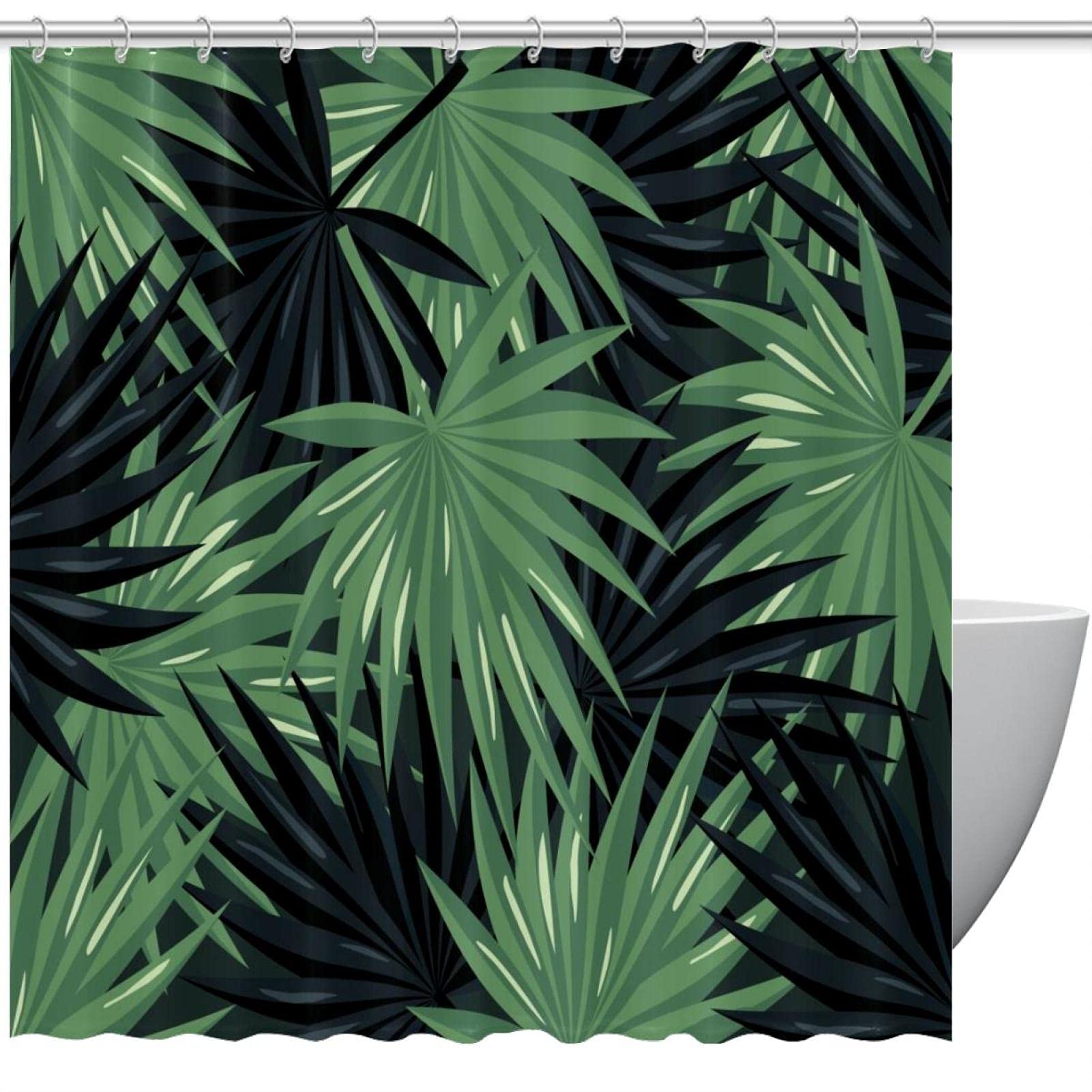 Rideau de douche aquarelle pour une ambiance spa tropical