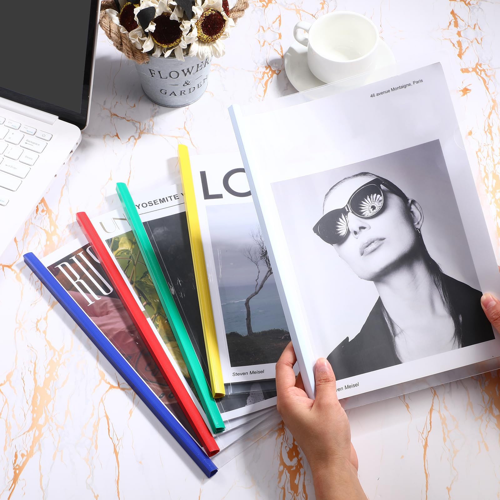 Raccoglitori A4 A Barre Scorrevoli Regerly | 20 Pezzi Colorati | Per Ufficio E Scuola | Capacit&agrave; 50 Fogli