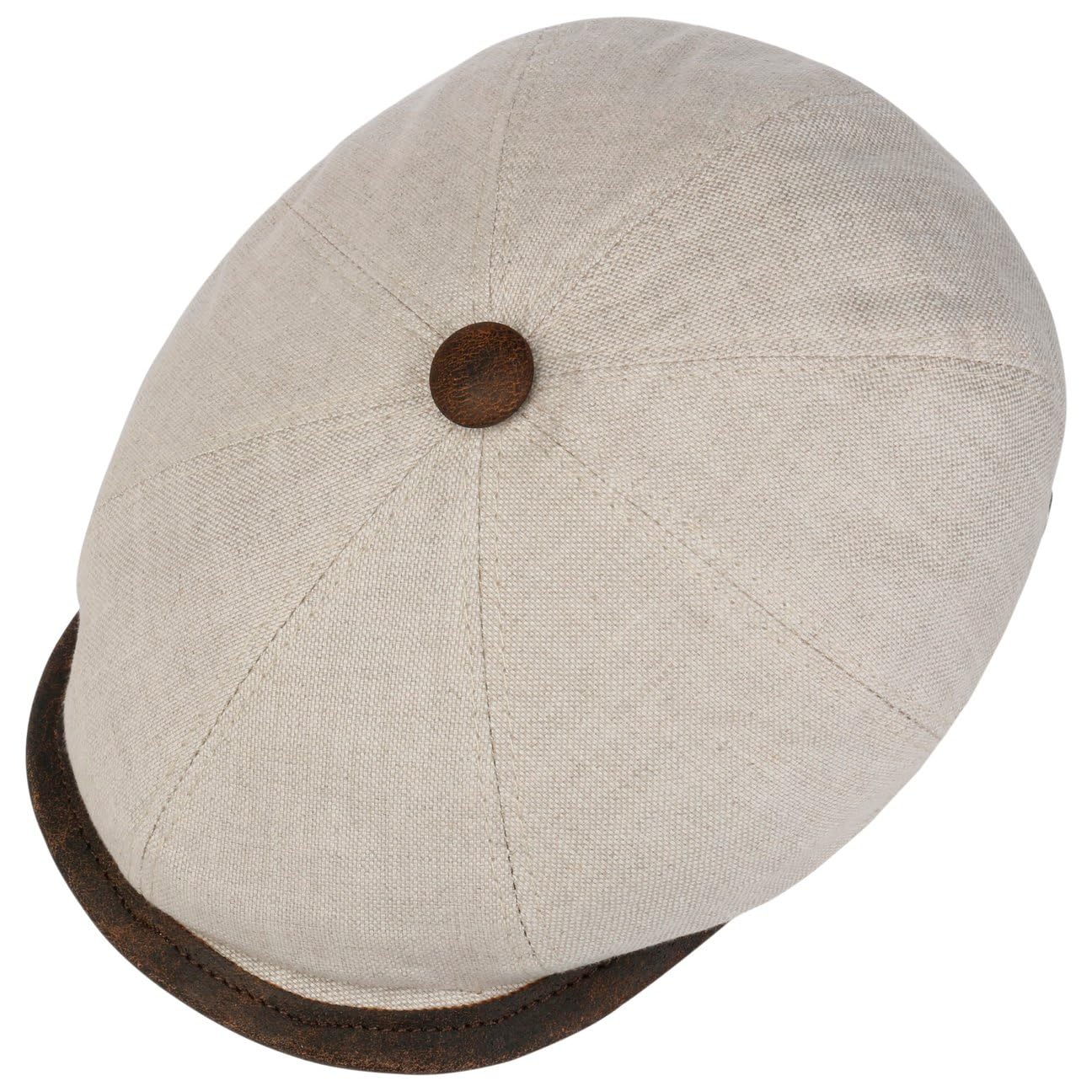 Lierys City Leather Piping Linen Cap Kobiety/Mężczyźni | Wyprodukowano we Włoszech