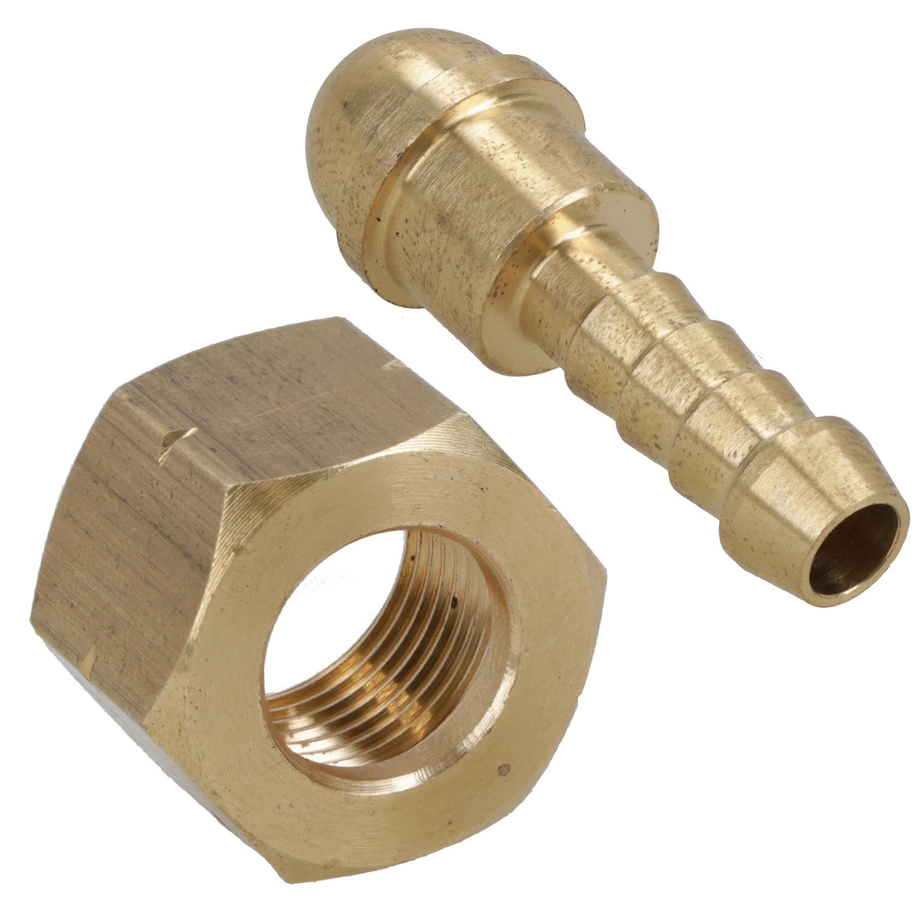 Ab Tools Gold Welding Gas Hose Connector 5/16 Hose Tail With 3/8 Bsp Left Handed Thread 1Pc