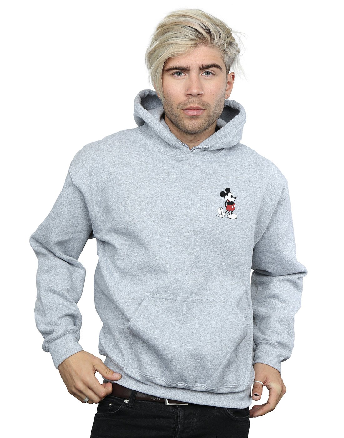 Disney Men's Mickey Mouse Hoodie - Grey - Medium