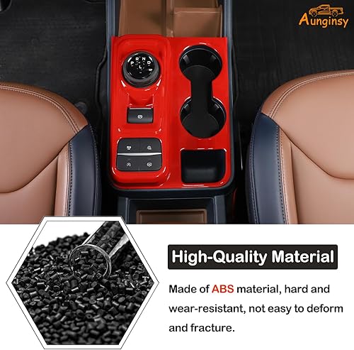 Vista 17 de Cubierta del panel de la caja de cambios de control central del automóvil, compatible con Ford Maverick 2022-2024, cubierta del panel de palanca