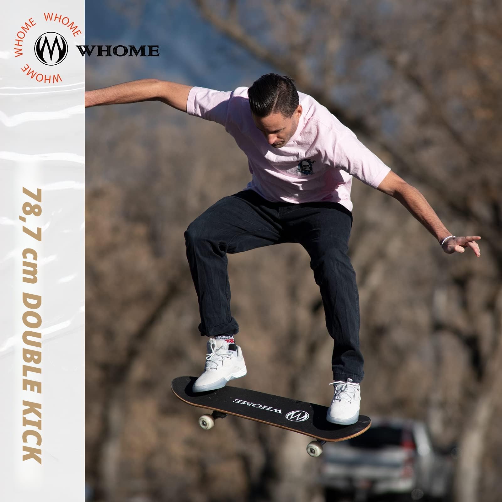 WHOME Pro Skateboards Komplett für Erwachsene/Kinder Mädchen/Jungen Anfänger/Profi - 31 x 8 Zoll Standard 8-Fach Alpine Ahorn Deck ABEC-9 inkl. T-Tool