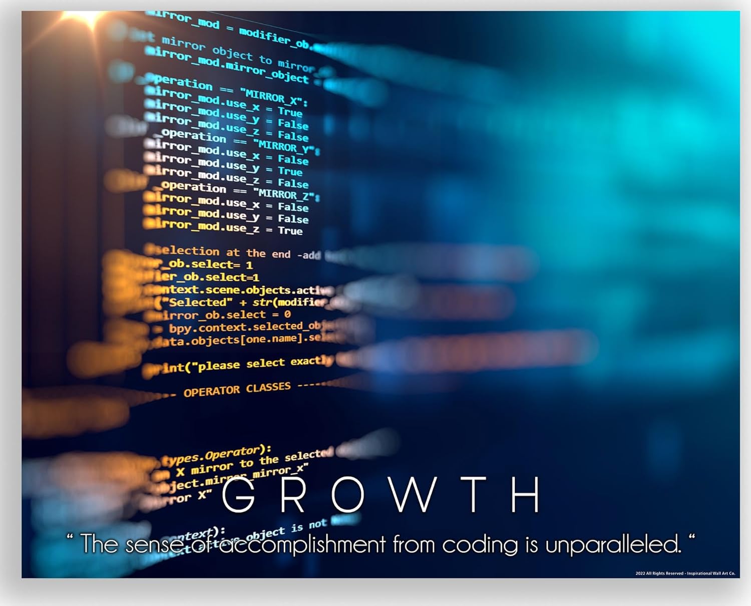Amazon.com: Growth Programmer Coding Python Computer Ruby Motivational ...