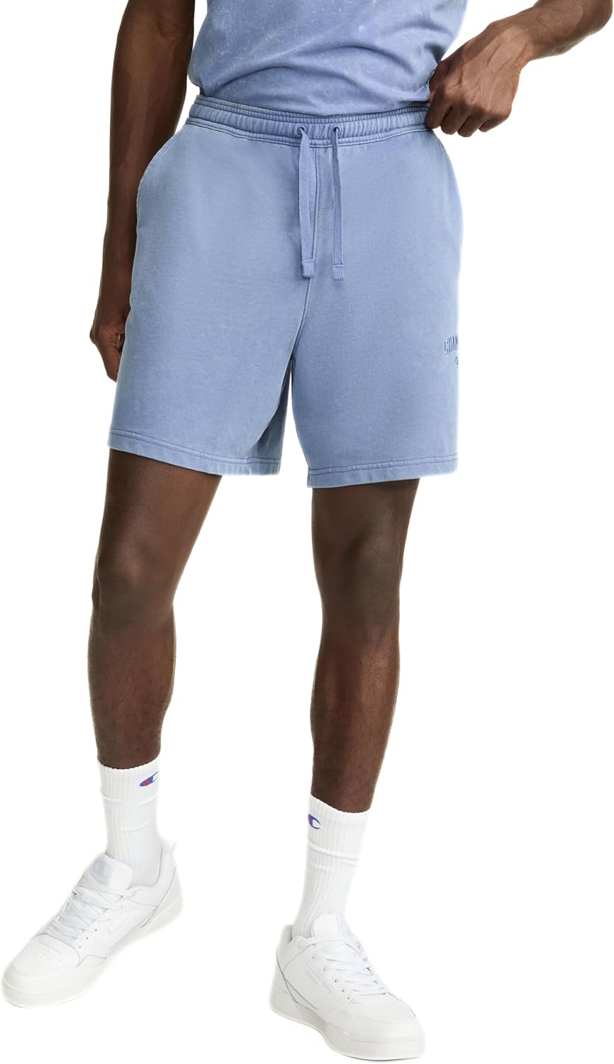Champion Men's Vintage Wash Lightweight Fleece Shorts, 7"