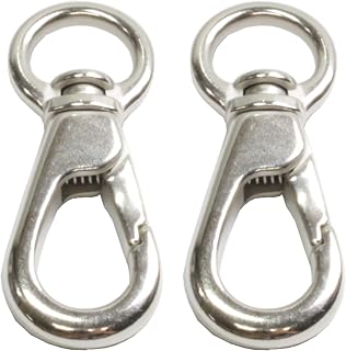 Kondo K-321 Nascan Hardware Lever Hook Bag Leather Craft Key Holder Japan Spring Loaded Teardrop Round Set of 2 Nickel, Inner Diameter 0.6 inch (15 mm)