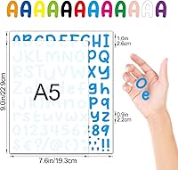 Vista 2 de Calcomanías de letras, Dizdkizd - Pequeñas calcomanías del alfabeto, calcomanías de vinilo impermeables de 1 pulgada, letras autoadhesivas, un