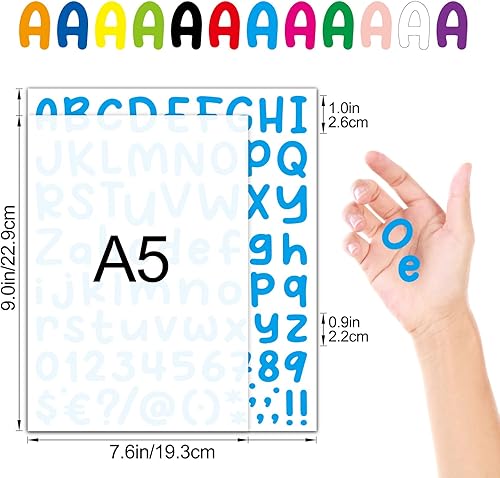 Miniatura 2 de Calcomanías de letras, Dizdkizd - Pequeñas calcomanías del alfabeto, calcomanías de vinilo impermeables de 1 pulgada, letras autoadhesivas, un