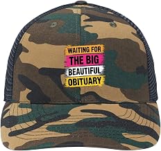 Waiting for The Big Beautiful Obituary Sun Hats Funny Cap for Dad