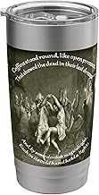 TamOshanter Burns Night Quote In Grey Stainless Steel Insulated Tumbler