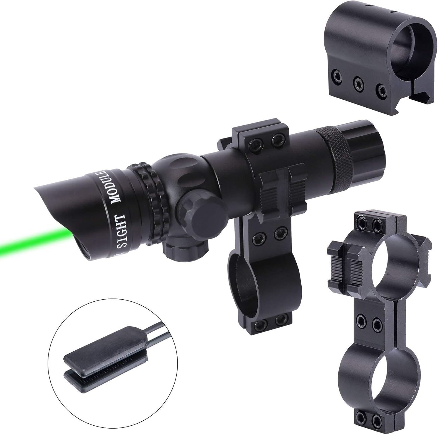 Pinty Green Laser Sight Hunting Rifle Dot Scope Adjustable with Mounts : Sports & Outdoors