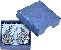 Vista 20 de Pendientes colgantes de concha de abulón en forma de lágrima para mujer Alambre amarillo