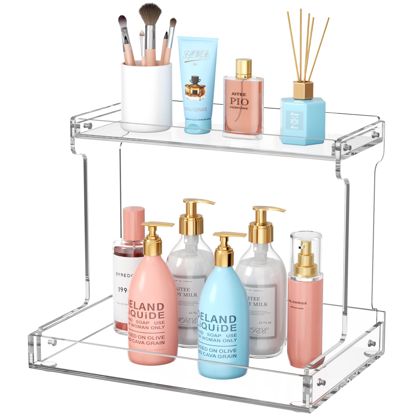 Amazon.com: AITEE 2-Tier Bathroom Counter Organizer Acrylic Bathroom ...
