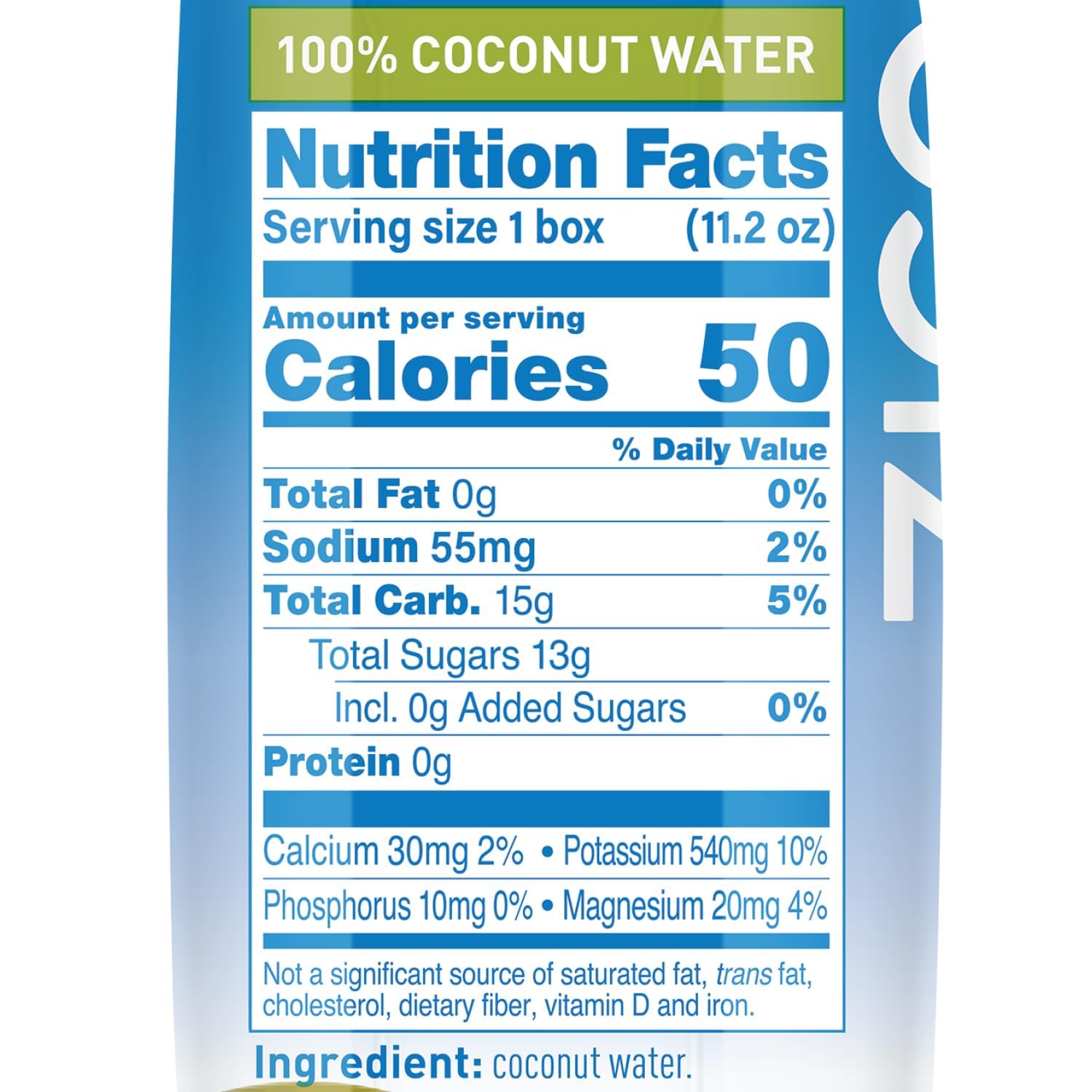 Zico 100% Coconut Water, No added Sugar, Refreshingly Delicious, Hydration with Electrolytes, 11.2 Fl Oz (Pack of 18)