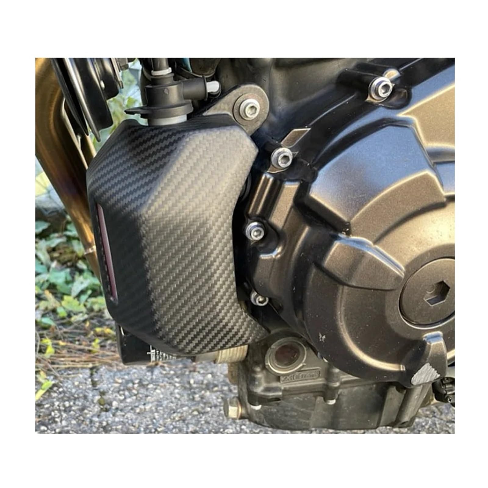 Compatibile con Yamaha XSR700 XSR 700 Copertura del radiatore dell'Acqua in Fibra di Carbonio Copertura della Cassa del radiatore dell'Acqua di Raffreddamento Carenatura(Gloss Twill)