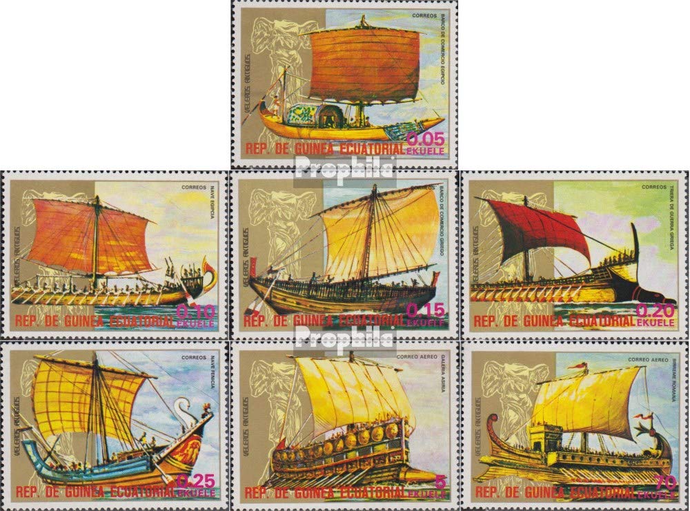 Prophila Collection Äquatorialguinea 1279-1285 (complète.Edition.) Neuf Avec Gomme Originale ** MNH 1978 Navires Le Antiquité (Timbres Pour Les Collectionneurs) Navigation/navires