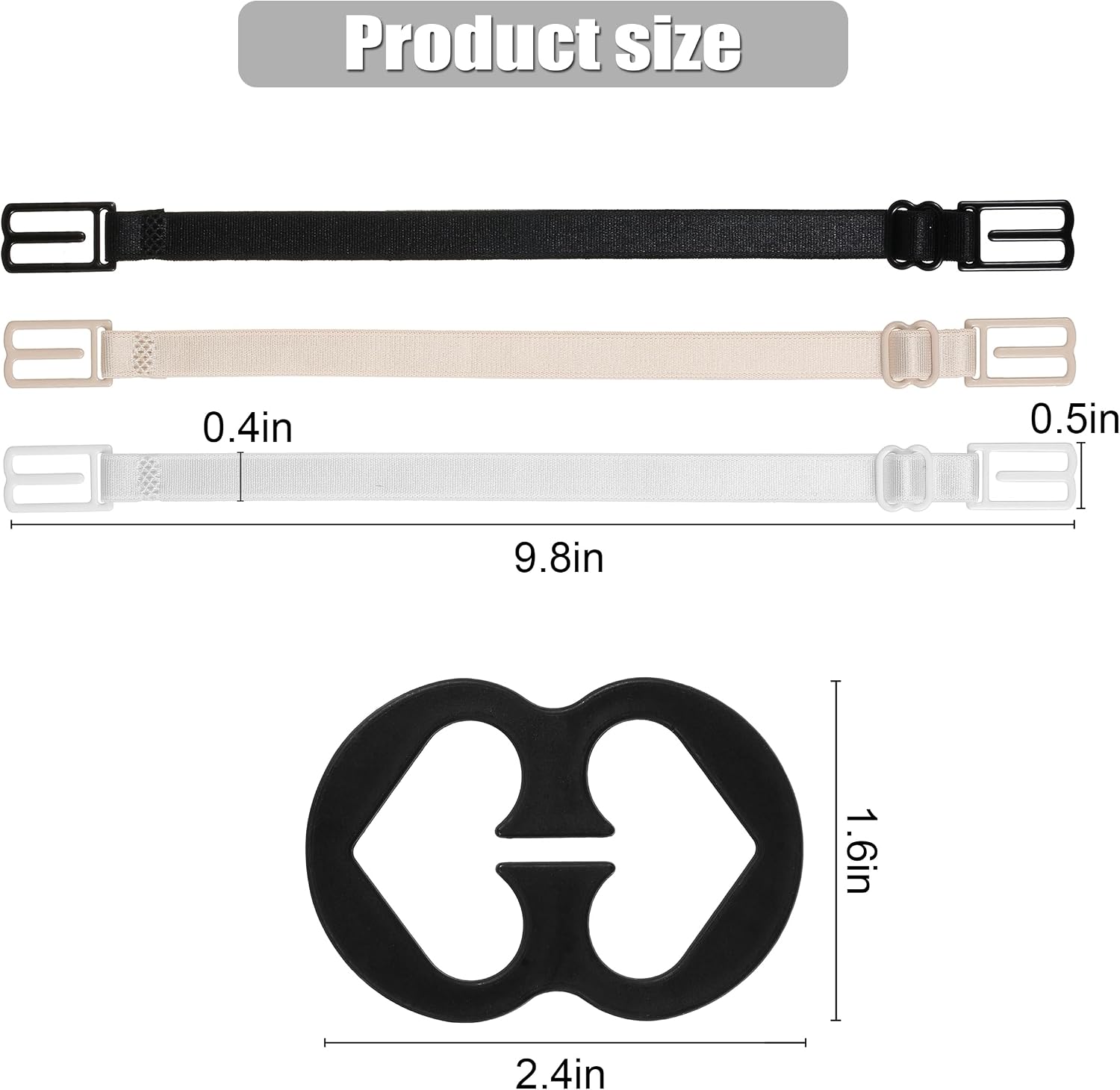 19 Pcs Bra Strap Clips,Racerback Bra Clips, Slipping Anti-Slip Buckles Conceal Tool image 2