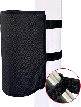 Drumstick Holder Drum Sticks Nylon Holder High-Capacity Bag for Drumsticks Brushes Mallets with Two Hook & Loop Straps Attach to Drum Kit & Music Stand