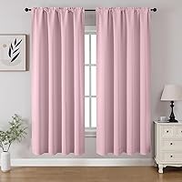Vista 46 de CUCRAF - Cortinas opacas beige de 45 pulgadas, juego de 2 paneles con bolsillo para barra, cortinas para oscurecer dormitorios y sala de estar