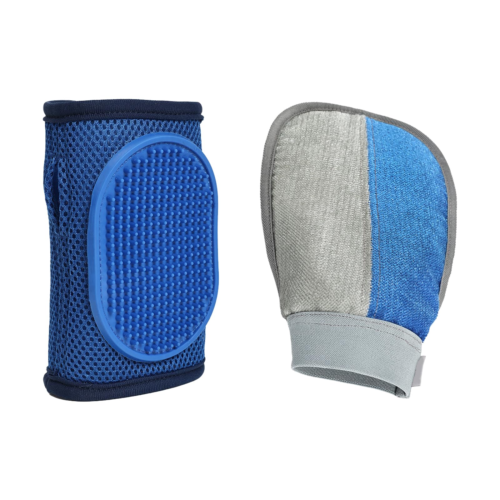 MICFENY Comfortable Pet Grooming Glove with Massage Bumps for Efficient Deshedding and Bathing Lathering During