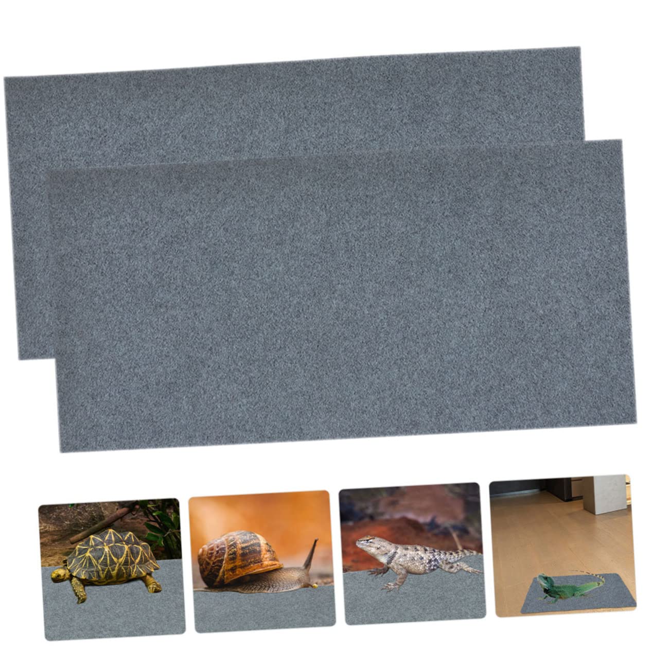 Milisten 2pezzi Tappetino per Rettili Liner per Terrario Materiale di qualità Facile da Pulire per Tartarughe e Lucertole Protezione Sicura e Comoda per Habitat Reptilian